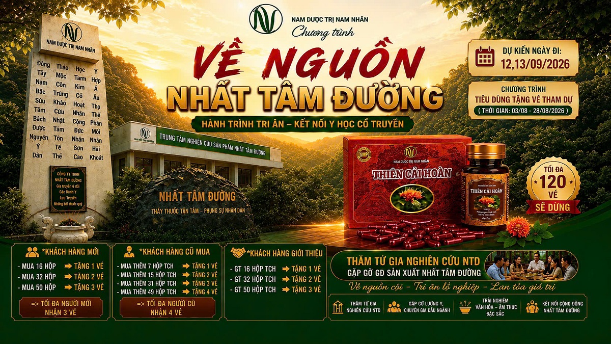 Về Nguồn Nhất Tâm Đường: Hành Trình Tri Ân Y Tổ Và Kết Nối Y Học Cổ Truyền 1 thien cai hoan 1