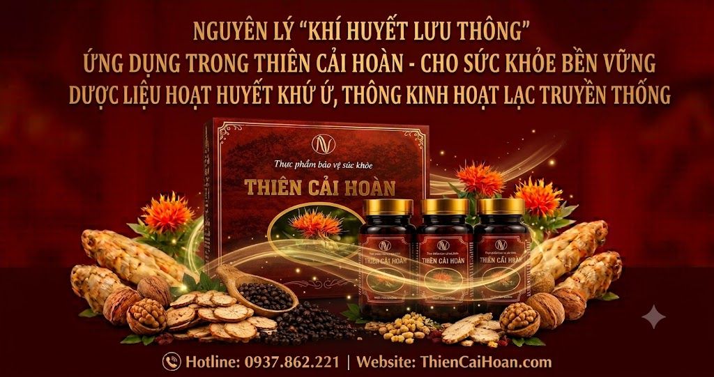 Nguyên Lý Khí Huyết Lưu Thông Trong Y Học Cổ Truyền Và Ứng Dụng Trong Thực Phẩm Bảo Vệ Sức Khỏe Thiên Cải Hoàn